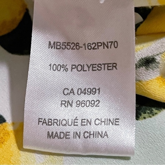 Dalia Lemon Button Down Top Size Medium with Kim Rogers Dangle Earrings - Picture 12 of 14